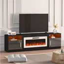 WALEAF Fireplace TV Stand with 36" Fireplace，80" TV Stand