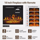 Waleaf Fireplace TV Stand with Fireplace, 49" Entertainment Center up to 55 inch TV,Dresser for Bedroom, Living Room with Power Outlets & LED Lights