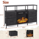 Waleaf Fireplace TV Stand with Fireplace, 49" Entertainment Center up to 55 inch TV,Dresser for Bedroom, Living Room with Power Outlets & LED Lights