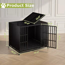 Waleaf Heavy Duty Indestructible Dog Crate with Locking Wheels,High Anxiety Enclosed Design Large Dog Cage for Large Dogs,Escape Proof&Removable Tray