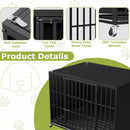 Waleaf Heavy Duty Indestructible Dog Crate with Locking Wheels,High Anxiety Enclosed Design Large Dog Cage for Large Dogs,Escape Proof&Removable Tray