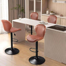 Waleaf Modern Adjustable Bar Stools,Leather Upholstered Swivel Counter Stools BAR06