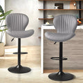 Waleaf Modern Adjustable Bar Stools,Leather Upholstered Swivel Counter Stools BAR06