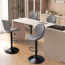 Waleaf Modern Adjustable Bar Stools,Leather Upholstered Swivel Counter Stools BAR06