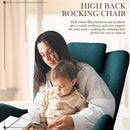 Waleaf Rocking Chair Nursery Rocker Teddy Upholstered Rocking Chair Indoor