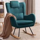 Waleaf Rocking Chair Nursery Rocker Teddy Upholstered Rocking Chair Indoor