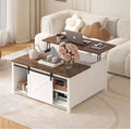 Waleaf Wooden Coffee Table, Lift Top Coffee Table with Large Hidden Storage Shelf for Living Room