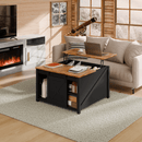 Waleaf Wooden Coffee Table, Lift Top Coffee Table with Large Hidden Storage Shelf for Living Room