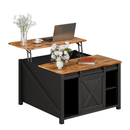 Waleaf Wooden Coffee Table, Lift Top Coffee Table with Large Hidden Storage Shelf for Living Room