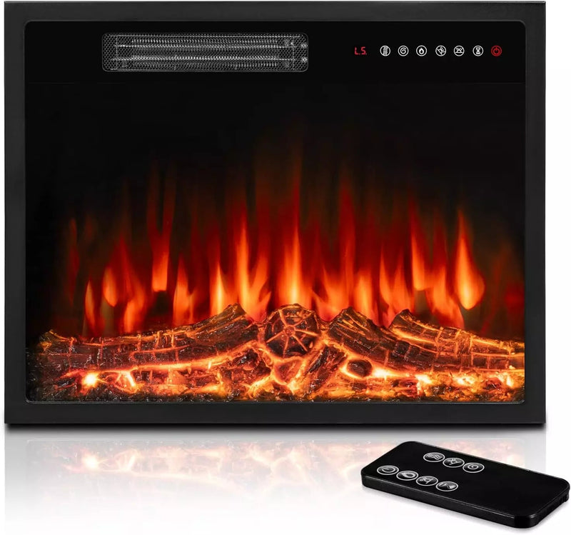 BOSSIN 23 Inch Electric Fireplace Insert with Touch Screen&Remote Control