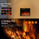 BOSSIN 23 Inch Electric Fireplace Insert with Touch Screen&Remote Control