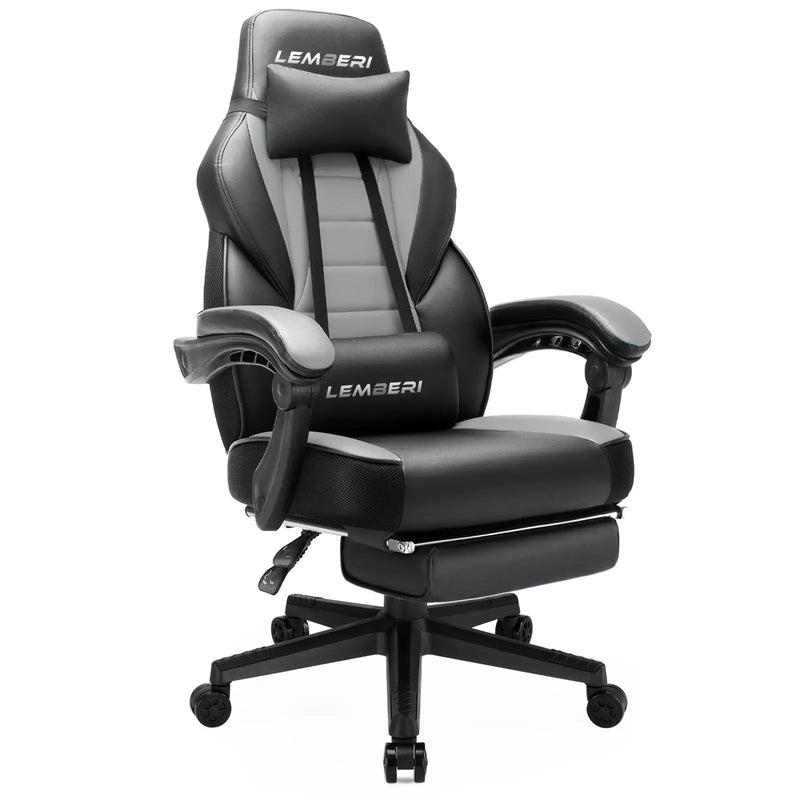 BOSSIN Heavy Duty PC Gaming Chair with Footrest, Design for Big Guy BGC01 Vitesse Home