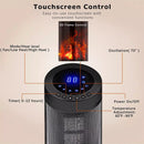BOSSIN Ceramic Quiet-Heating Electric Space Heater with Thermostat and Timer SP01 Vitesse Home