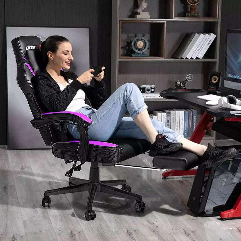 BOSSIN Big and Tall Heavy Duty PC Gaming Chair, Design for Big Guy Red by VitesseHome