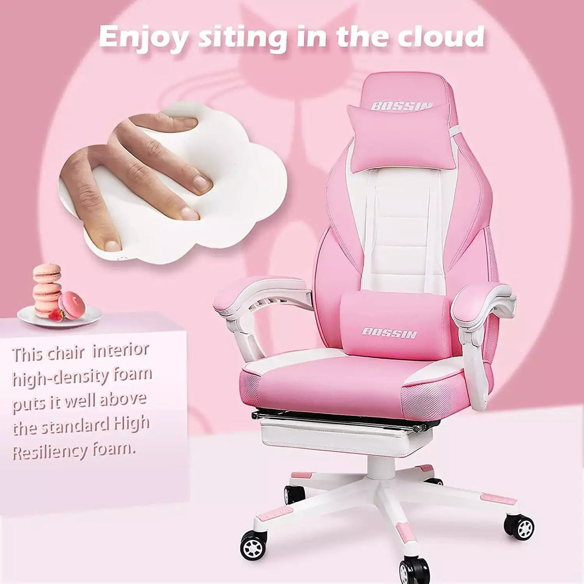 BOSSIN Big and Tall Heavy Duty PC Gaming Chair, Design for