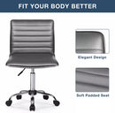 BOSSIN Mid-Back Height Adjustable Office Chair, Armless Swivel Task Chair OF05 Vitesse Home