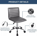 BOSSIN Mid-Back Height Adjustable Office Chair, Armless Swivel Task Chair OF05 Vitesse Home