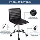 BOSSIN Mid-Back Height Adjustable Office Chair, Armless Swivel Task Chair OF05 Vitesse Home