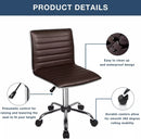 BOSSIN Mid-Back Height Adjustable Office Chair, Armless Swivel Task Chair OF05 Vitesse Home