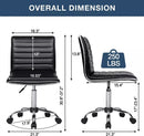 BOSSIN Mid-Back Height Adjustable Office Chair, Armless Swivel Task Chair OF05 Vitesse Home