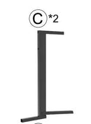 Desk Leg of Black T-leg Gaming Desk