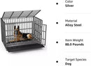 LEMBERI 48/38 inch Heavy Duty Indestructible Metal Dog Crate DC01