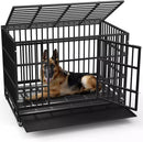 LEMBERI 48/38 inch Heavy Duty Indestructible Metal Dog Crate DC01