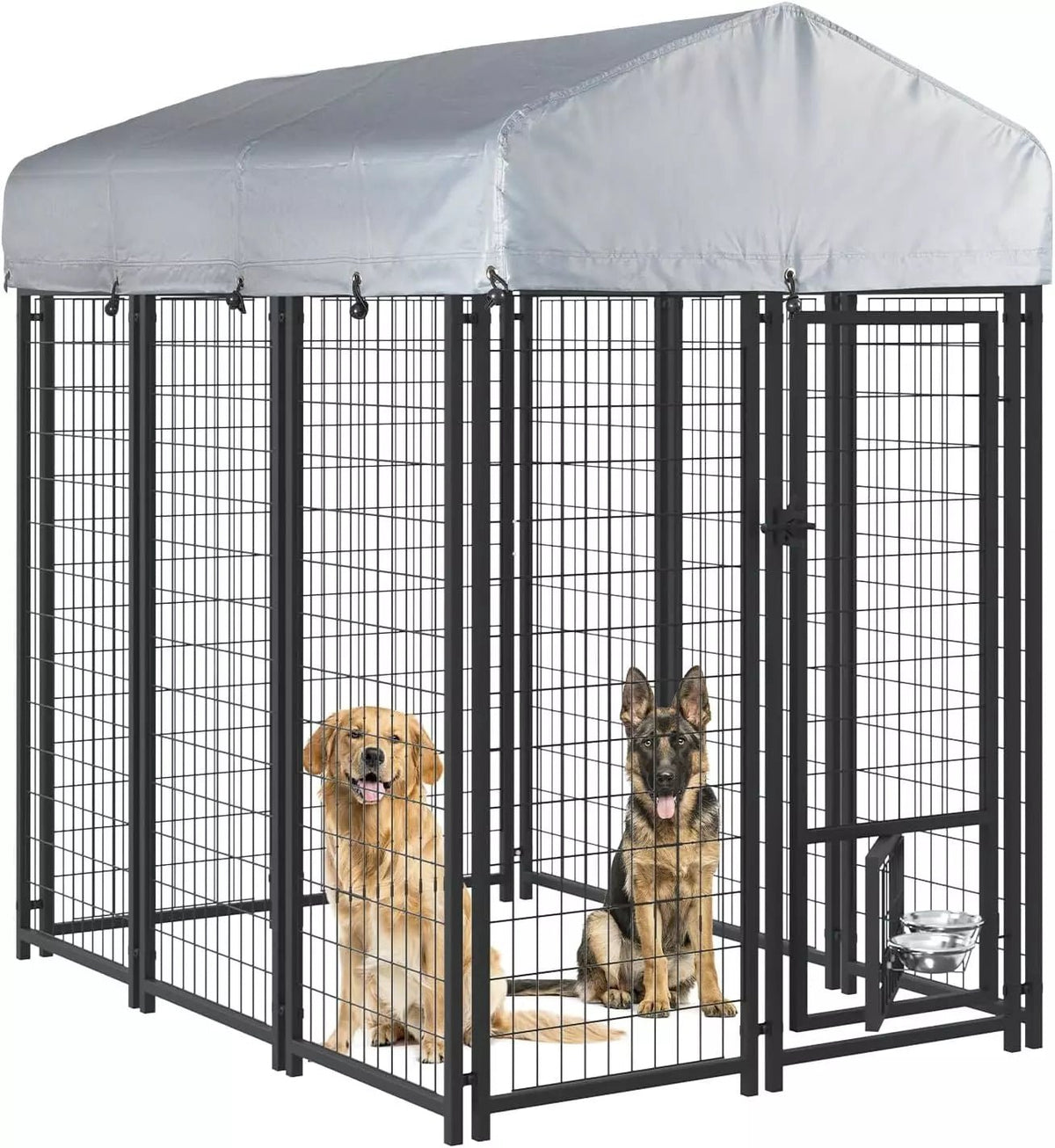 LEMBERI 8x4x6 FT Outdoor Dog Kennel for Large Dogs PLB02