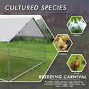 LEMBERI Large Metal Chicken Coop with Waterproof and Anti-UV Cover CC01