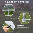 LEMBERI Large Metal Chicken Coop with Waterproof and Anti-UV Cover CC01