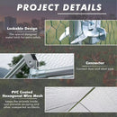 LEMBERI Large Metal Chicken Coop with Waterproof and Anti-UV Cover CC01