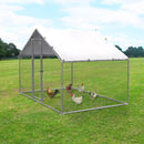 LEMBERI Large Metal Chicken Coop with Waterproof and Anti-UV Cover CC01