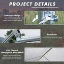 LEMBERI Large Metal Chicken Coop with Waterproof and Anti-UV Cover CC01