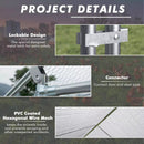 LEMBERI Large Metal Chicken Coop with Waterproof and Anti-UV Cover CC02