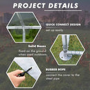 LEMBERI Large Metal Chicken Coop with Waterproof and Anti-UV Cover CC02