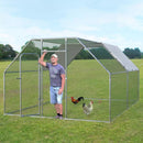 LEMBERI Large Metal Chicken Coop with Waterproof and Anti-UV Cover CC02