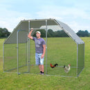 LEMBERI Large Metal Chicken Coop with Waterproof and Anti-UV Cover CC02