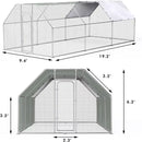 LEMBERI Large Metal Chicken Coop with Waterproof and Anti-UV Cover CC02