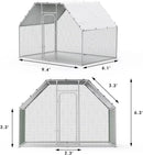 LEMBERI Large Metal Chicken Coop with Waterproof and Anti-UV Cover CC02