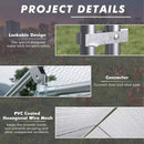 LEMBERI Large Metal Chicken Coop with Waterproof and Anti-UV Cover CC02