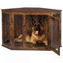 OFIKA Corner Dog Crate Furniture with Metal Mesh DH02 Vitesse Home