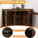 OFIKA Corner Dog Crate Furniture with Metal Mesh DH02 Vitesse Home