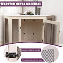 OFIKA Corner Dog Crate Furniture with Metal Mesh DH02 Vitesse Home