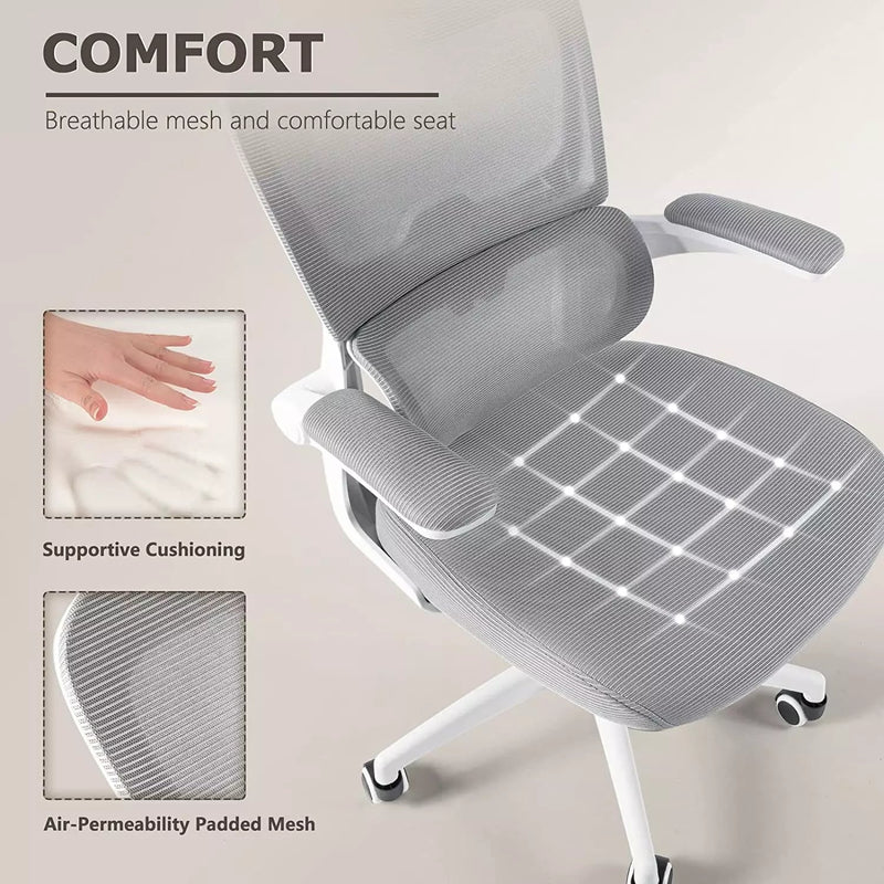 Ofika OFIKA Ergonomic Office Chair, High Back Mesh Desk Chair with Adjustabl