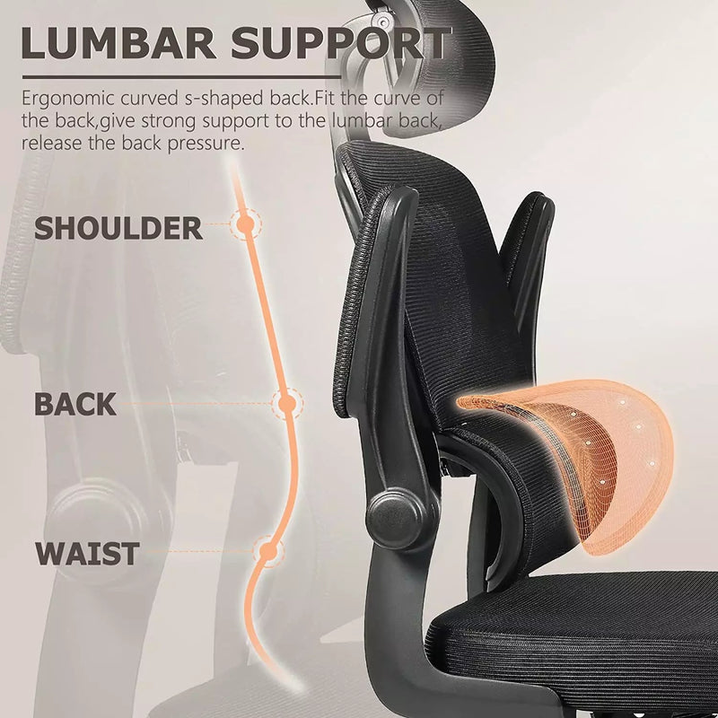 Ofika OFIKA Ergonomic Office Chair, High Back Mesh Desk Chair with Adjustabl