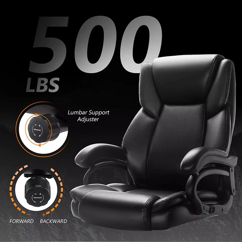 Big and Tall Executive Chair 500lbs Wide Seat Heavy Duty Massage