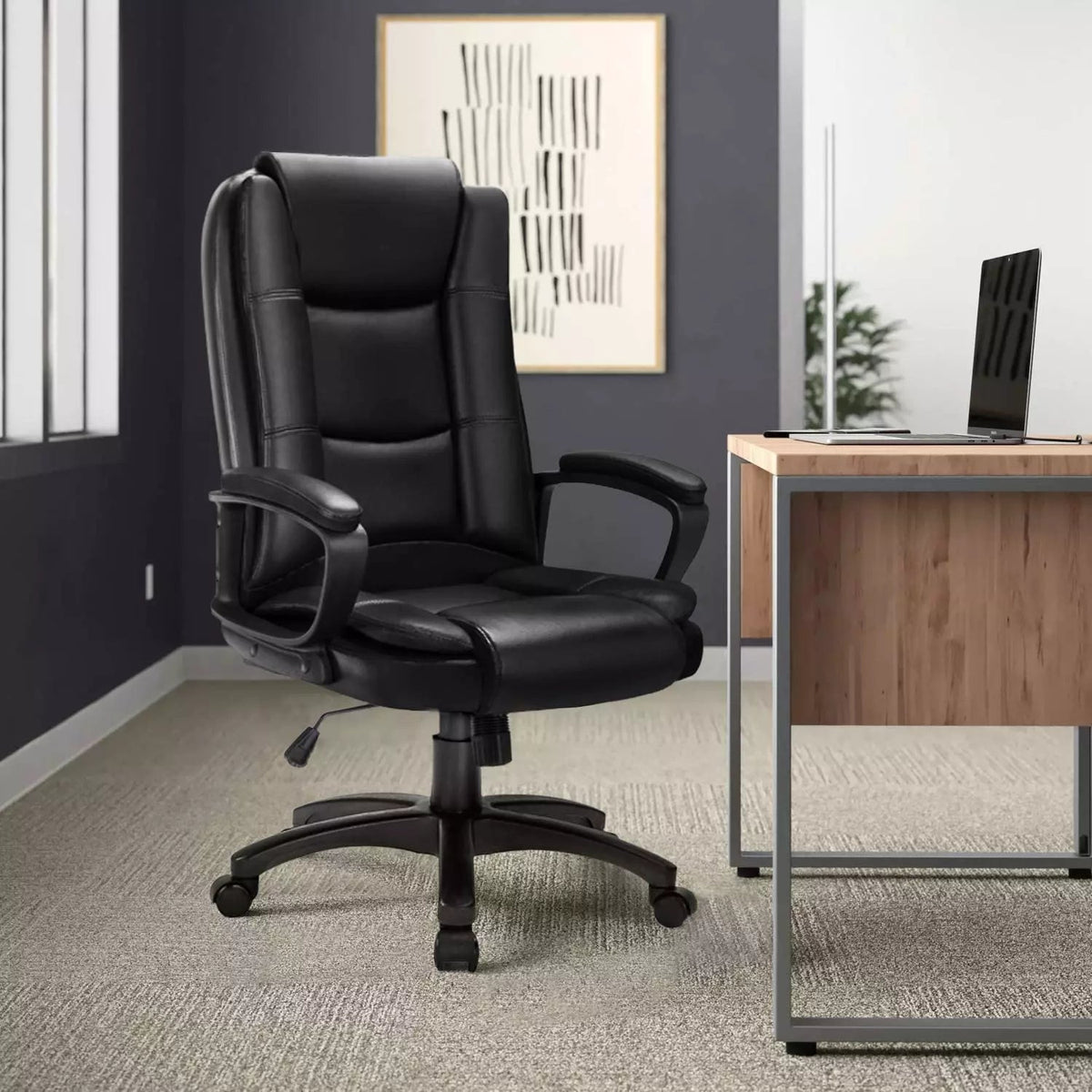 OFIKA High Back Heavy Duty Executive Leather Office Chair