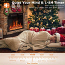 PUKAMI 36 inch Freestanding Stone Fireplace Heater TV Stand