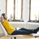 PUKAMI Armless Desk Chair No Wheels with Ottoman&Lumbar Support