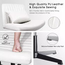 PUKAMI Armless Desk Chair No Wheels with Ottoman&Lumbar Support
